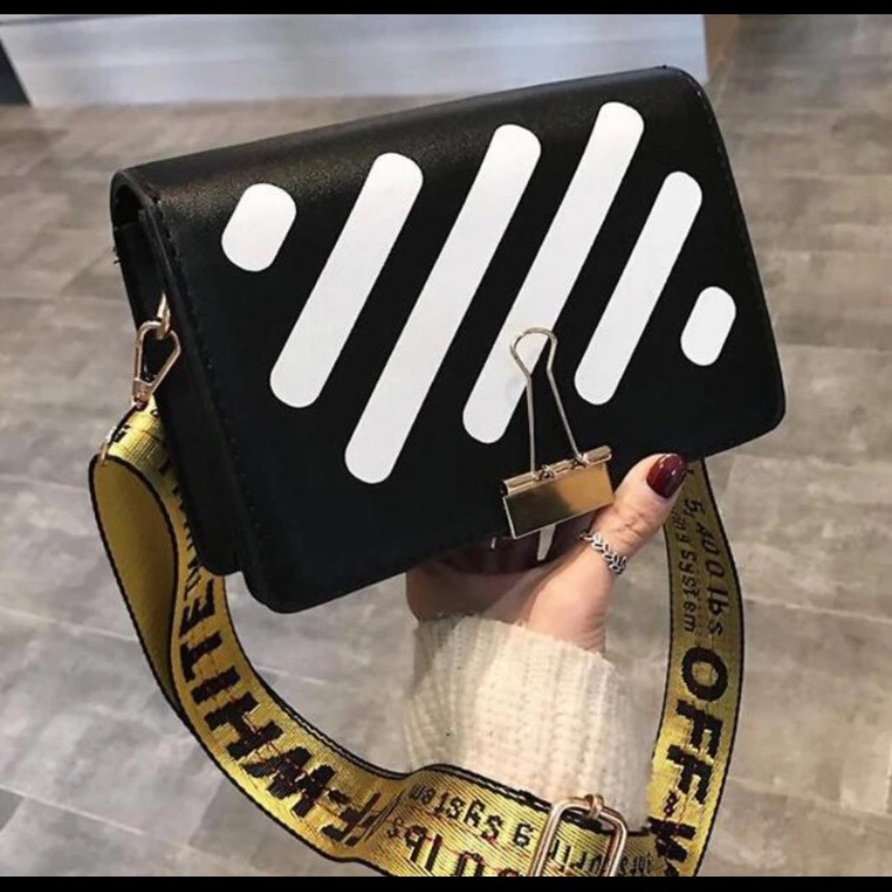off white bag .